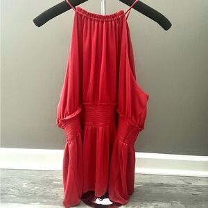 Express coral sleeveless top